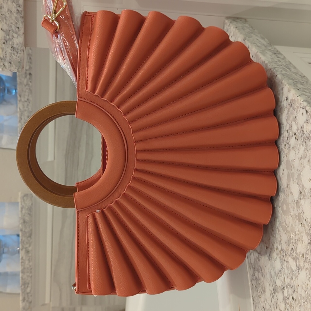 Fun orange coral seashell purse, tote or crossbody